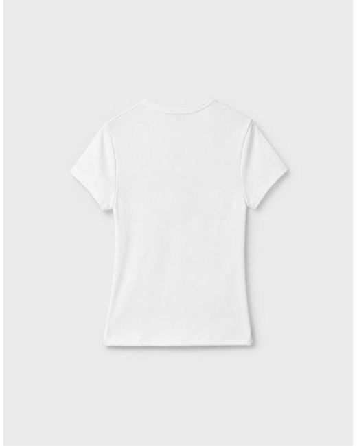 Stradivarius Blue Printed Short Sleeve T-shirt