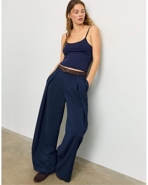Stradivarius Blue – basic-tanktop