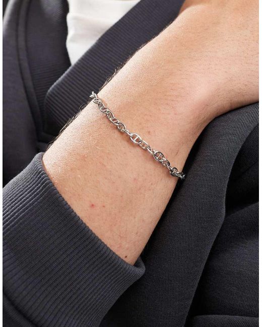 Bracciale A Catenina di ASOS in Black da Uomo