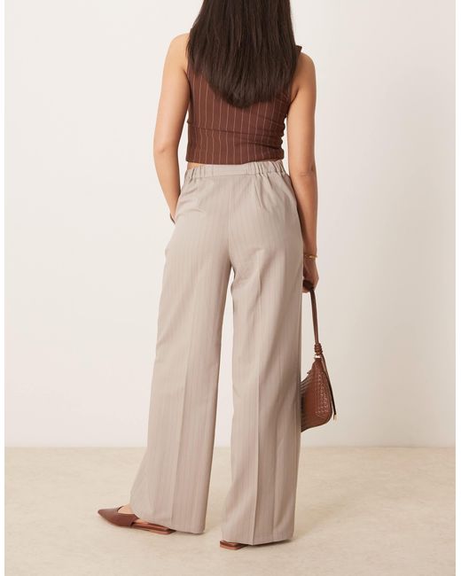 ASOS Natural Tailored Relaxed Trousers