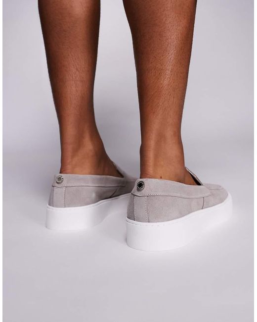 Steve Madden White Leyton Slip On Loafers for men