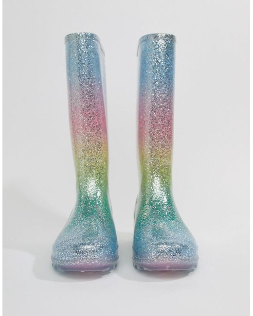 ASOS Gransta Wide Fit Rainbow Glitter 