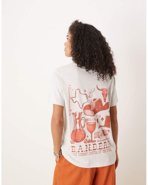 ASOS Gray Regular Fit T-shirt With Rodeo Cowboy Graphic