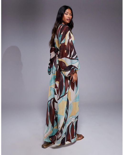 River Island Gray Kaftan