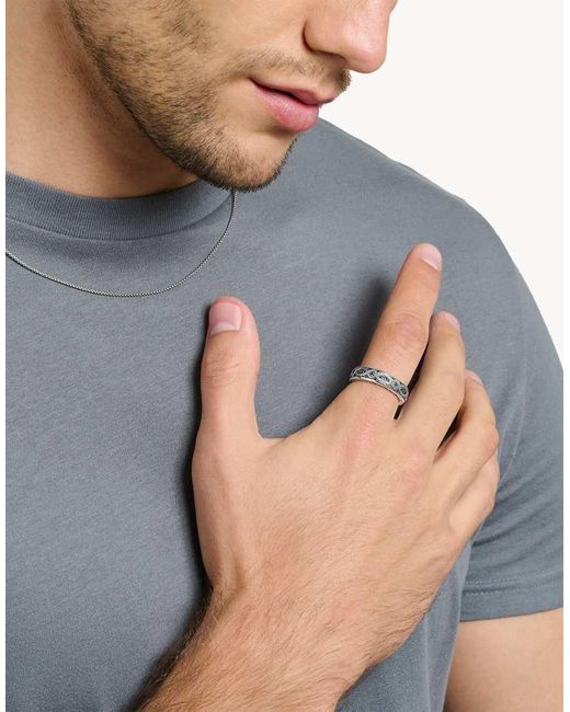 Thomas Sabo Metallic Patterned Chunky Band Ring