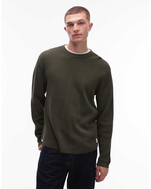 Levi's Thermo T-Shirt Met Lange Mouwen En Wafelstructuur in het Gray voor heren