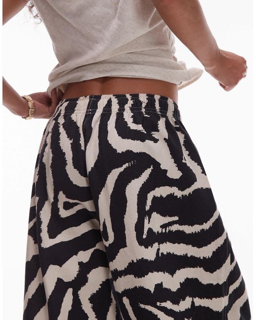TOPSHOP Multicolor Linen Balloon Pants