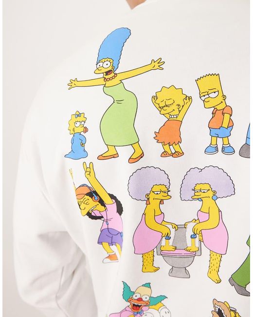 ASOS Natural Unisex Relaxed Sweat With The Simpsons Print