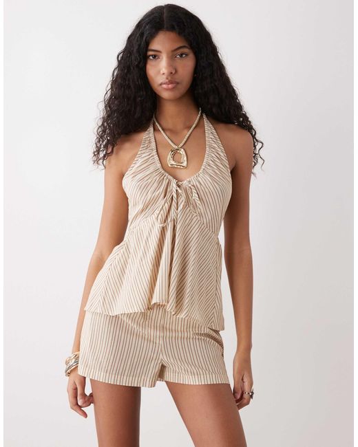 Mini-short d'ensemble Collusion en coloris White