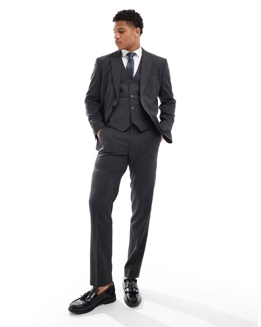 ASOS – schmal geschnittene anzugjacke in Black für Herren