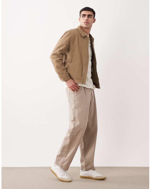 Mango Natural 100% Cotton Zip Through Denim Jacket for men