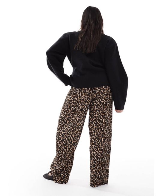 ONLY Black Pull Up Loose Trousers