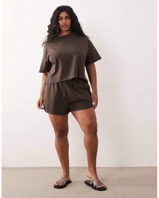 Noisy May Brown Jersey Short Co-Ord