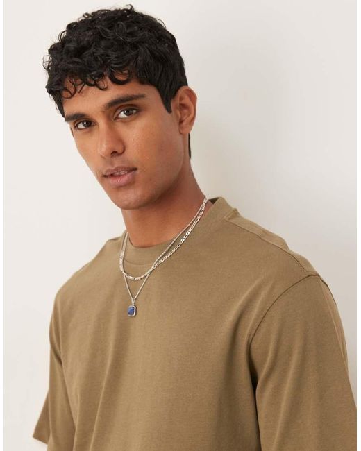Mango Green Cotton Relaxed T-shirt for men