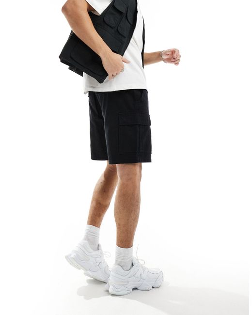 Pull&Bear – cargo-shorts in Black für Herren