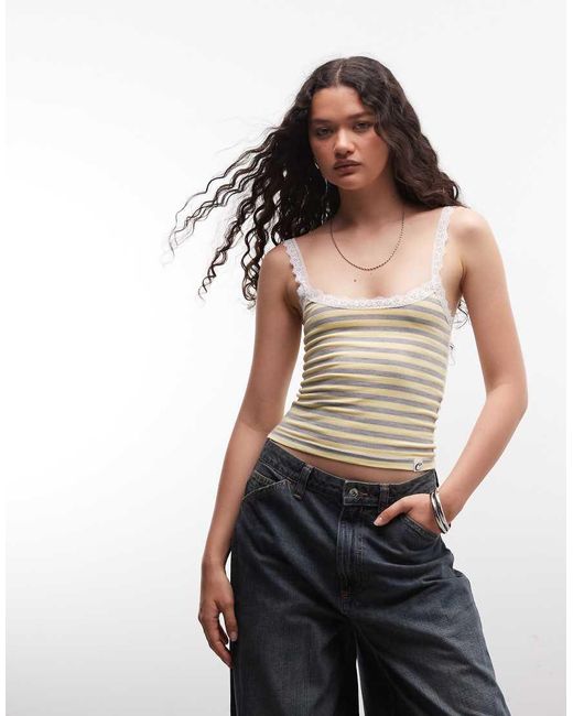 Collusion Multicolor Lace Trim Cami