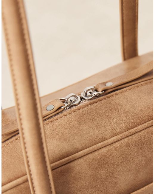 ASOS Black Washed Boxy Bowler Bag