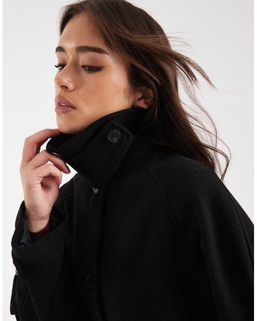ASOS Black Longline Car Coat