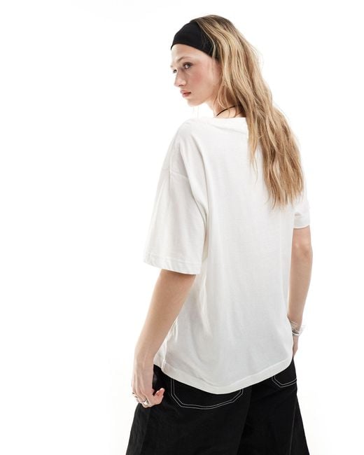 Monki White Oversized Graphic T-shirt