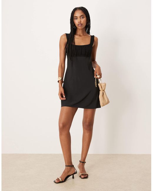 Mango Black – minikleid aus satin