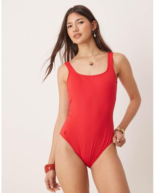 Polo Ralph Lauren Red Colour Shop Martinique Swimsuit