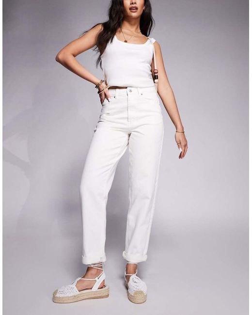 ASOS Purple High Rise Relaxed Mom Jeans