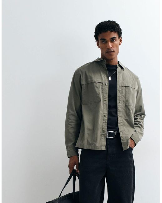 ASOS Gray Tech Overshirt for men