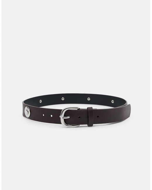 Cintura Con Placche Metallizzate di Pull&Bear in White
