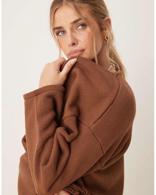 ASOS Brown – vorne offene strickjacke