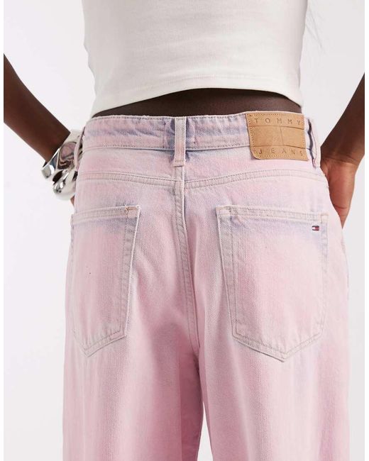 Tommy Hilfiger Pink Charlie Mid Rise Loose Fit Jeans