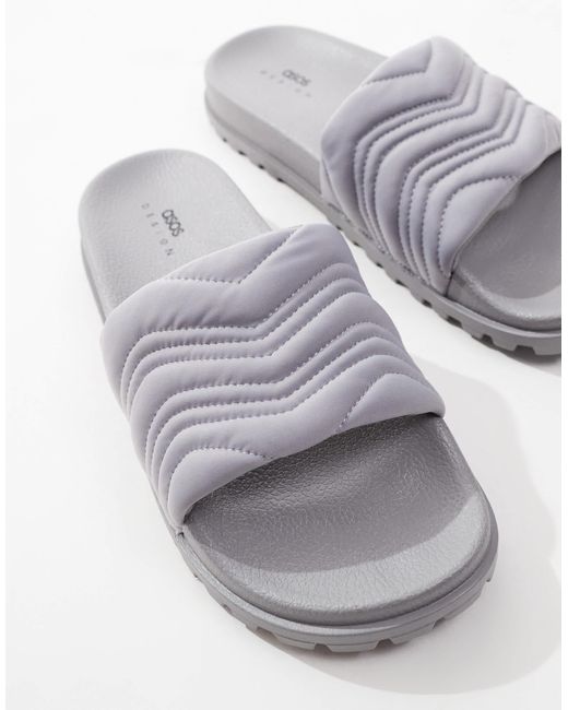 ASOS White Slider Sandals for men