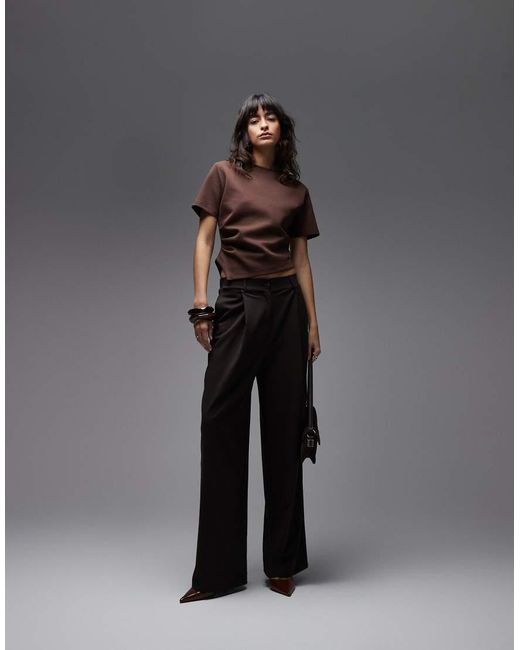 ASOS Black Asym Drape Tee