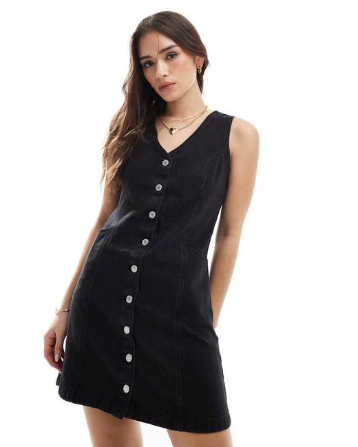 Vestido Corto Abotonado De Levi's de color Blue