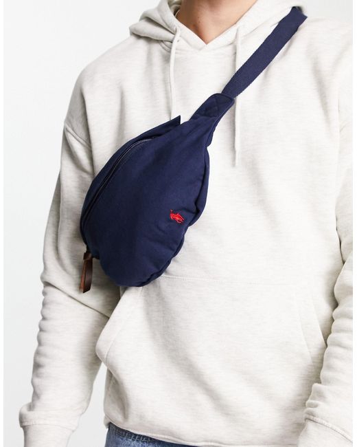 Polo Ralph Lauren Blue Canvas Waist Pack for men