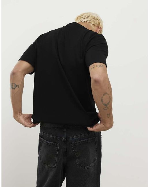 River Island Black Slim Fit Crew Neck T-Shirt 3 Pack for men