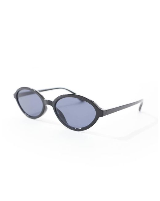 ASOS Black Slim Oval Sunglasses