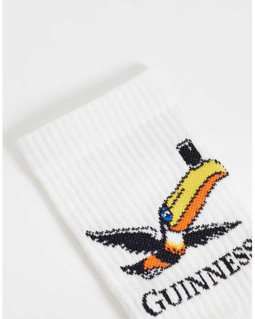 ASOS Black 2 Pack Socks With Guinness Graphic for men