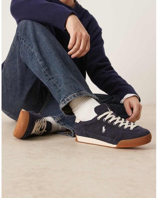 Polo Ralph Lauren Blue Hester Suede Trainers