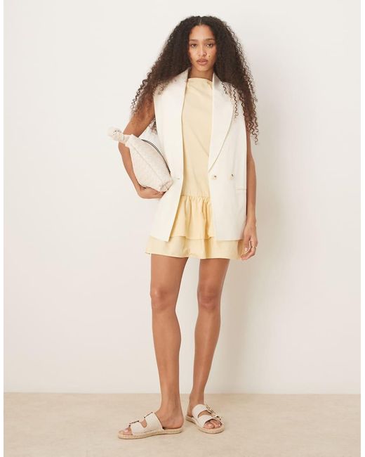 ASOS Natural Sleeveless Multiway Blazer