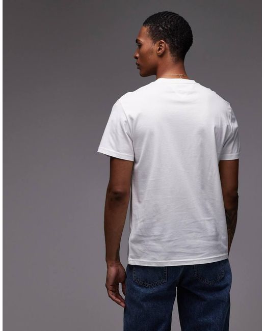 Tommy Hilfiger Gray Diagonal Flag Logo T-shirt for men