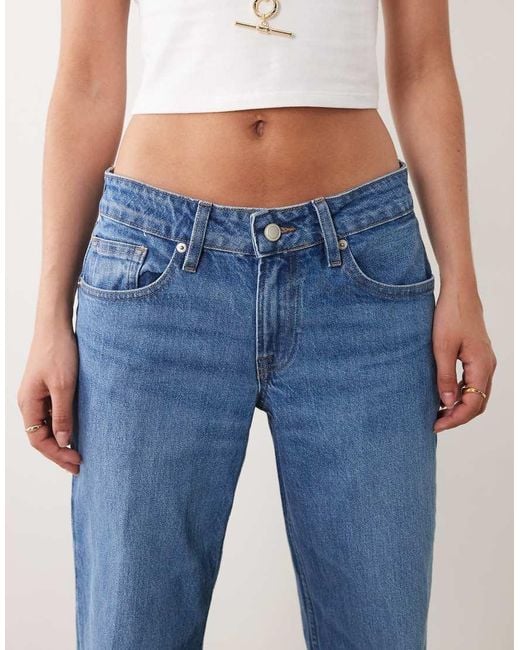 GOOD AMERICAN Blue Good Waist Low Rise Loose Jeans