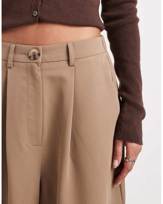 Miss Selfridge Natural Tailored Wide Leg Trouser