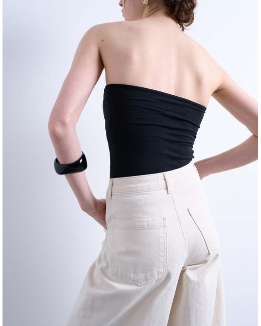 TOPSHOP White Smart Barrel Leg Trouser