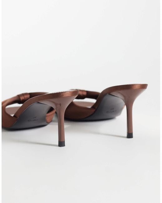 Mango Brown – satin-mules
