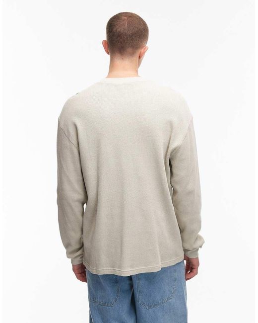 Carhartt Gray Vista Relaxed Long Sleeve Waffle T-shirt for men