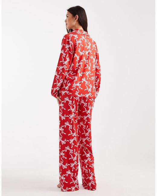 Threadbare Red – langärmliger pyjama