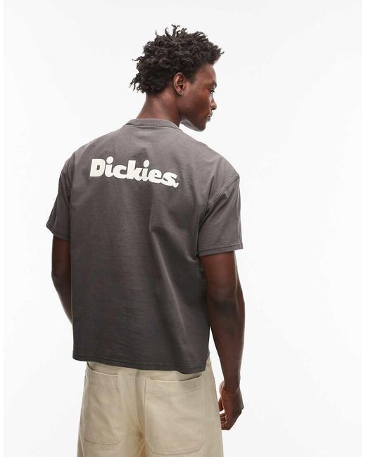 Dickies Black Slayden Large Logo Heavyweight Backprint T-shirt