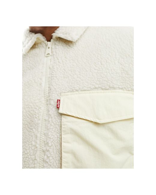 Levi's – mason – teddyfell-jacke in White für Herren