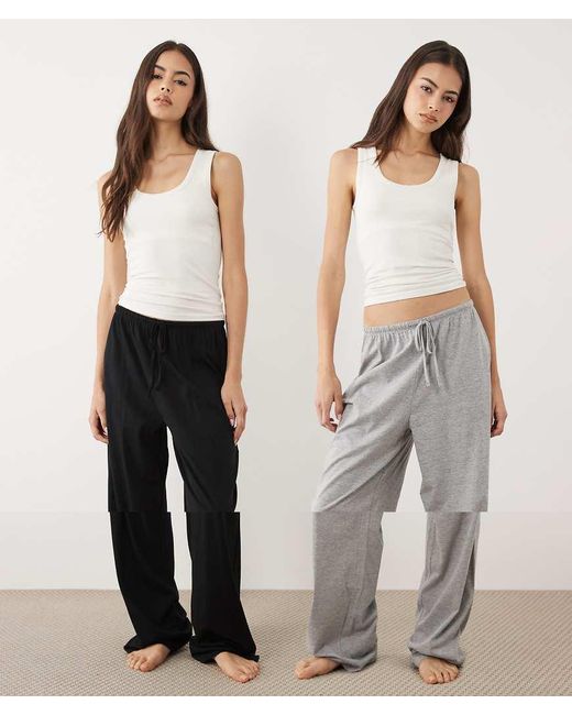 ASOS Multicolor Asos Design Tall Pack Of 2 Pyjama Trousers