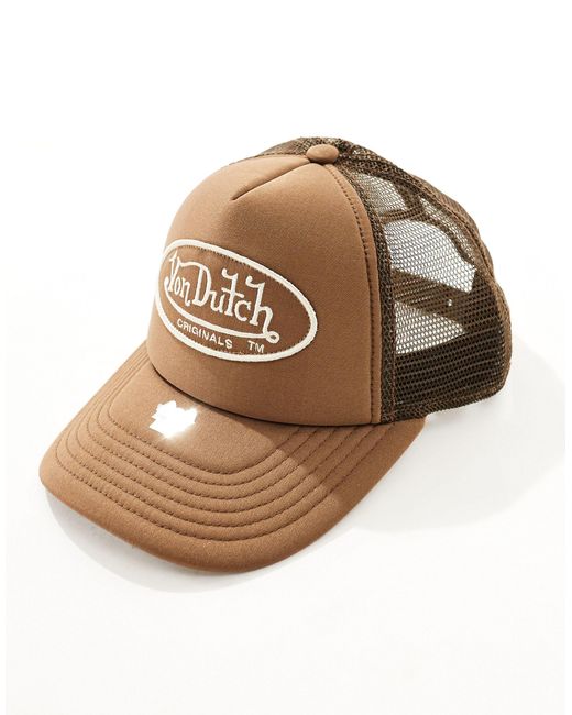 Tampa - cappellino trucker di Von Dutch in Brown